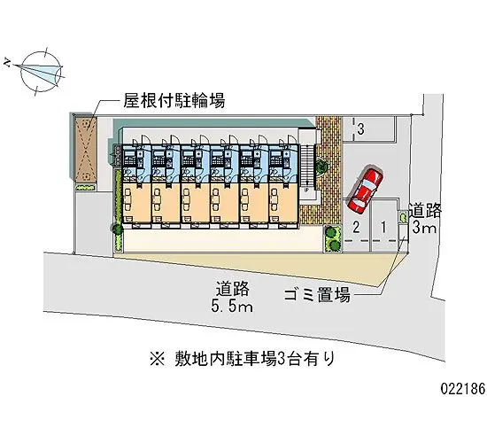 ★手数料０円★昭島市上川原町１丁目　月極駐車場（LP）